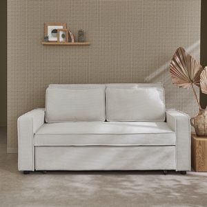 sweeek - 3-Sitzer Schlafsofa mit Cordbezug B 172,5 x T 91,5 x H 88,5cm - Chill - Creme