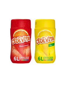 Cedevita Zitrone/ Cedevita Blutorange (limun/crvena narandza) 9 Vitamine, Instant Pulver Vitamin Getränke Mix 2 x 455g, macht 12 L Saft alkoholfreie