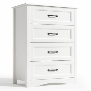 Bealife AP64 Weißer Schubladenschrank mit 4 Schubladen | 91,5x68,5x40 cm | Für Wohnzimmer, Schlafzimmer, Büro Bealife AP64 Weißer Schubladenschrank mit 4 Schubladen | 91,5x68,5x40 cm | Für Wohnzimmer, Schlafzimmer, Büro