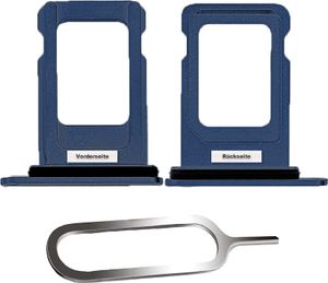 iPHONE 12 PRO / MAX SIM KARTEN HALTER TRAY ADAPTER FACH STECKER SLOT CARD + NADEL PAZIFIKBLAU