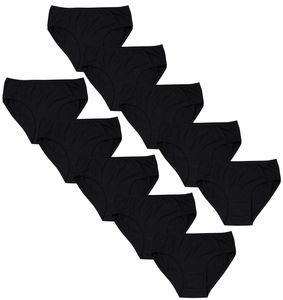 TupTam Mädchen Slips mit Aufdruck 10er Pack, Farbe: Schwarz, Größe: 152-158