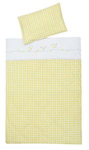 Schardt Baumwoll Bettwäsche 2 teilig Bettbezug 100 x 135 cm Kopfkissenbezug 40 x 60 cm LovelyBirds gelb
