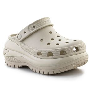 Crocs Classic Mega Crush Clog Bone Damen Beige Sandalen