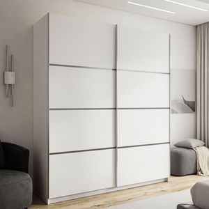 CAMILA PLUS Schiebeschrank 180 cm, Weiß rustica