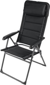 Komfortabler Camping Hochlehner 150 Kg mit verstellbarer Rückenlehne + Kissen...