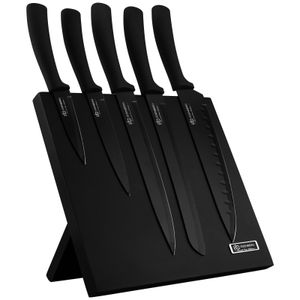 Edenberg Messer Set mit Magnetständer Brotmesser Kochmesser Schneidmesser Universalmesser Messerblock Messerständer