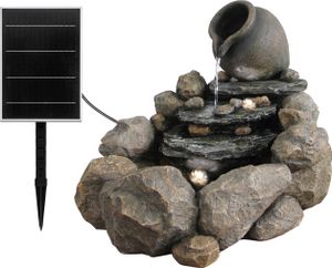 Dehner Gartenbrunnen Soltero, Solarbrunnen frostbeständig, Brunnen für Außen, mit LED Beleuchtung, ca. 54.4 x 69 x 57.8 cm, Polyresin, grau Dehner Gartenbrunnen Soltero, Solarbrunnen frostbeständig, Brunnen für Außen, mit LED Beleuchtung, ca. 54.4 x 69 x 57.8 cm, Polyresin, grau