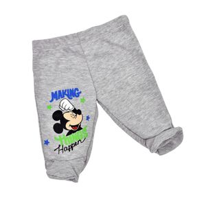 Disney Micky Maus Babyhose für Jungen mit Füße Spielhose Grau 56 62 68 74 (Gr.: 56)