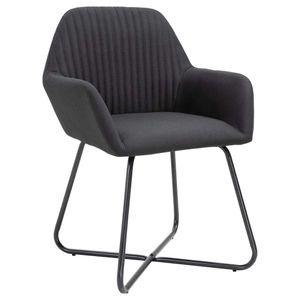 vidaXL Esszimmerstühle 4 Stk. Schwarz Stoff