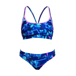 Funkita Schwimmbikini Ladies Leaf Laser - Damen Bikini für das Schwimmtraining, Größe:34