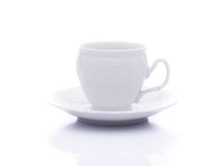 Šálka a podšálka, český porcelán, Bernadotte, 240 ml, Thun 1794