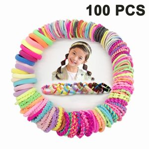100 Stück Haargummis Mädchen, Mehrfarbige Haar Gummibänder Haarband Set Kombination 1