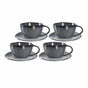 Leonardo MATERA Cappuccino Set anthrazit 8-teilig