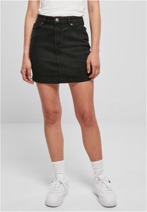 Dámská sukně Urban Classics Ladies Organic Stretch Denim Mini Skirt black washed - 28