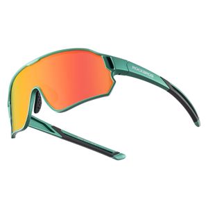 ROCKBROS Fahrradbrille Kinder/Jungen 8-14 Alt Sonnenbrille Polarisierte Brille für Outdoorsport Grün