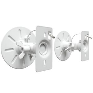 2 x Boxenhalterung Metall Lautsprecherhalter Boxen Lautsprecher neigbare schwenkbare Halterung weiß Modell: BS9W