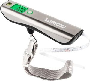 Lammcou Luggage Scale Digital, cestovní váha na zavazadla s baterií aaa, vodováha na zavazadla a měřicí pásmo, velká podsvícená tlačítka