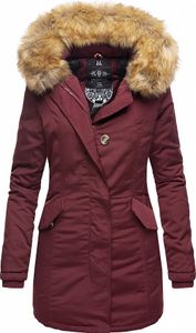 Marikoo Karmaa Damen Winter Jacke Stepp Parka Mantel Winterjacke warm gefüttert Wine Gr. 34 - XS