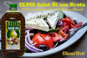 ELPIS – Salat Olivenöl aus KRETA zum Salat/Kochen/Braten/Frittieren - 5 Liter PET