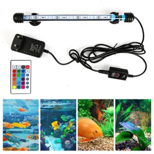 Wolketon LED Aquarium Beleuchtung Fisch Tank Aquarium Lampe 92cm Unterwasser RGB