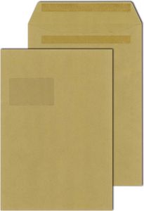Versandtasche mit Fenster 250 St., selbstklebend DIN C4