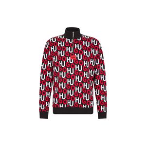 HUGO Herren Donogram-Sweatshirt mit Reißverschluss, rot M