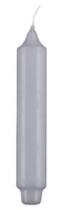 Stabkerzen mit Zapfenfuß (Punchkerzen) Silbergrau 30 x 3 cm, 6 Stück