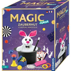 Kosmos ?694302 Magic Junior Zauberhut, Lerne einfach 25 Zaubertricks und Illusionen, Zauberkasten mit Zauberstab und vielen weiteren Utensilien, für Kinder ab 6 Jahre