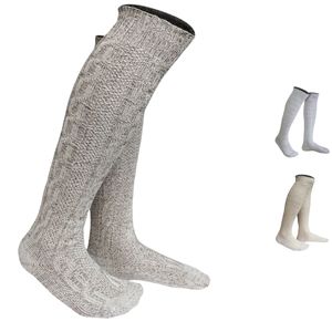 Lange Trachtensocken Strümpfe Socken 70cm, Größe:44-46, Farbe:Meliert