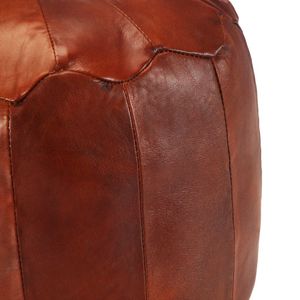 vidaXL Pouf Hellbraun 40 x 35 cm Echtes Ziegenleder