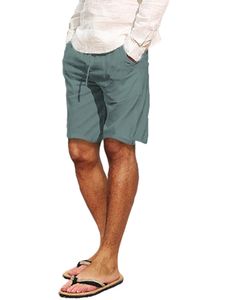 Lässige Taschenhose für Herren Bequeme lässige Minihose mit hoher Taille Hawaii,Farbe: Grün,Größe:M