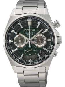 Seiko SSB405P1 Pánské hodinky s chronografem ocel/zelená