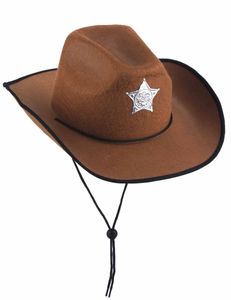 Sheriff-Kinderhut Cowboy-Hut braun