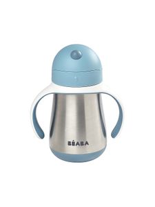 Beaba Edelstahl Strohhalmbecher 250ml - windisches blau; 913481 Beaba Edelstahl Strohhalmbecher 250ml - windisches blau; 913481