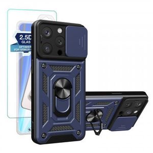 Armor Hülle Camera Protect für Apple iPhone (Glasvariante) - Farbe: Blau - Modellkompatibilität: Für Apple iPhone 15 Pro Max - Displayglas: Mit 9H Displayglas