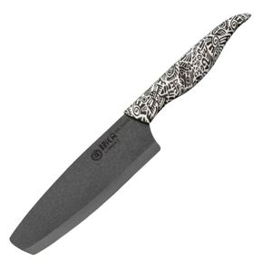 Samura Inca Nakiri Küchenmesser, 165 mm schwarze Zirkonoxid-Keramikklinge / ABS-TPR-Griff