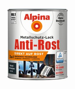 Alpina Metallschutz-Lack Anti-Rost 750 ml anthrazit glänzend