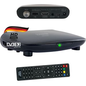 Schwaiger DVB-S2 Receiver mit USB-Anschluss, FTA, schwarz
