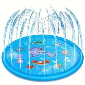 170CM Sprinkler Wasser-Spielmatte, Anti-Rutsch Splash, Play Matte, Sommer, Garten Kinder Spielzeug, Sprinklerpool für Baby Outdoor - SPLASHYFUN