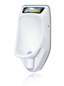 URIMAT compactvideo Wasserloses Urinal in weiß mit Videodisplay