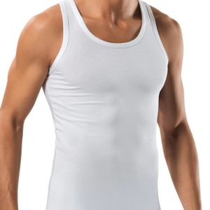 4er Pack Herren Unterhemd Achselhemd Tank Top Achselshirts aus 100% Baumwolle Weiß - XXL