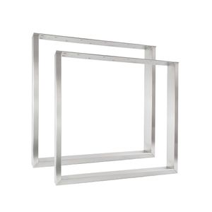 Natural Goods Berlin Möbelkufen RECHTECK 70x30-Edelstahl, Tischkufen, Tischbeine, Tischgestell, Esstisch, Bank, Couchtisch, B70xH72 cm, 2 Stück