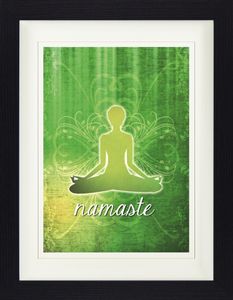 Yoga Gerahmtes Bild Mit Edlem Passepartout | Wand-Bilder | Im Bilderrahmen - Namaste (40 x 30 cm)