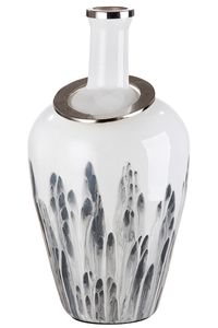 GILDE Vase, Flasche, "Statuario", Glas, weiß, , L. 34 cm, B. 34 cm, H. 56 cm 39336