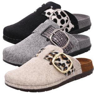 Rohde Damen Schuhe Pantoffeln Hausschuhe Softfilz Rodigo-D 6190, Größe:38 EU, Farbe:Grau