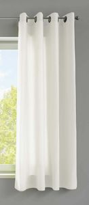 1er Set Vorhänge Schal Ösen »Berlin« HxB 145x140 cm Creme Blickdicht Microsatin Lichtdurchlässig Uni Matt 20405N