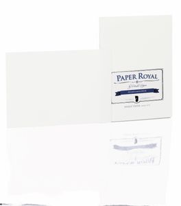 Rössler Papier - - Paper Royal-Kartenpack 20/A6-Einzelkarten, weiß gerippt - Liefermenge: 5 Stück