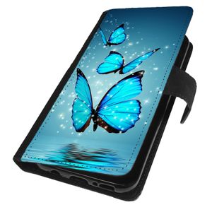 Für Samsung Galaxy A20e Hülle Handy Tasche Flip Case Klapp Cover Book Schutzhülle Wallet Handyhülle Schmetterling Motiv 4