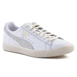 Puma Clyde Base Leder-Sneaker, Weiß 46 EU