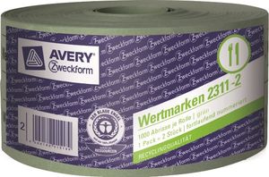 2x Rolle Wert-Marke 57x30mm Grün 2000 Abrisse
